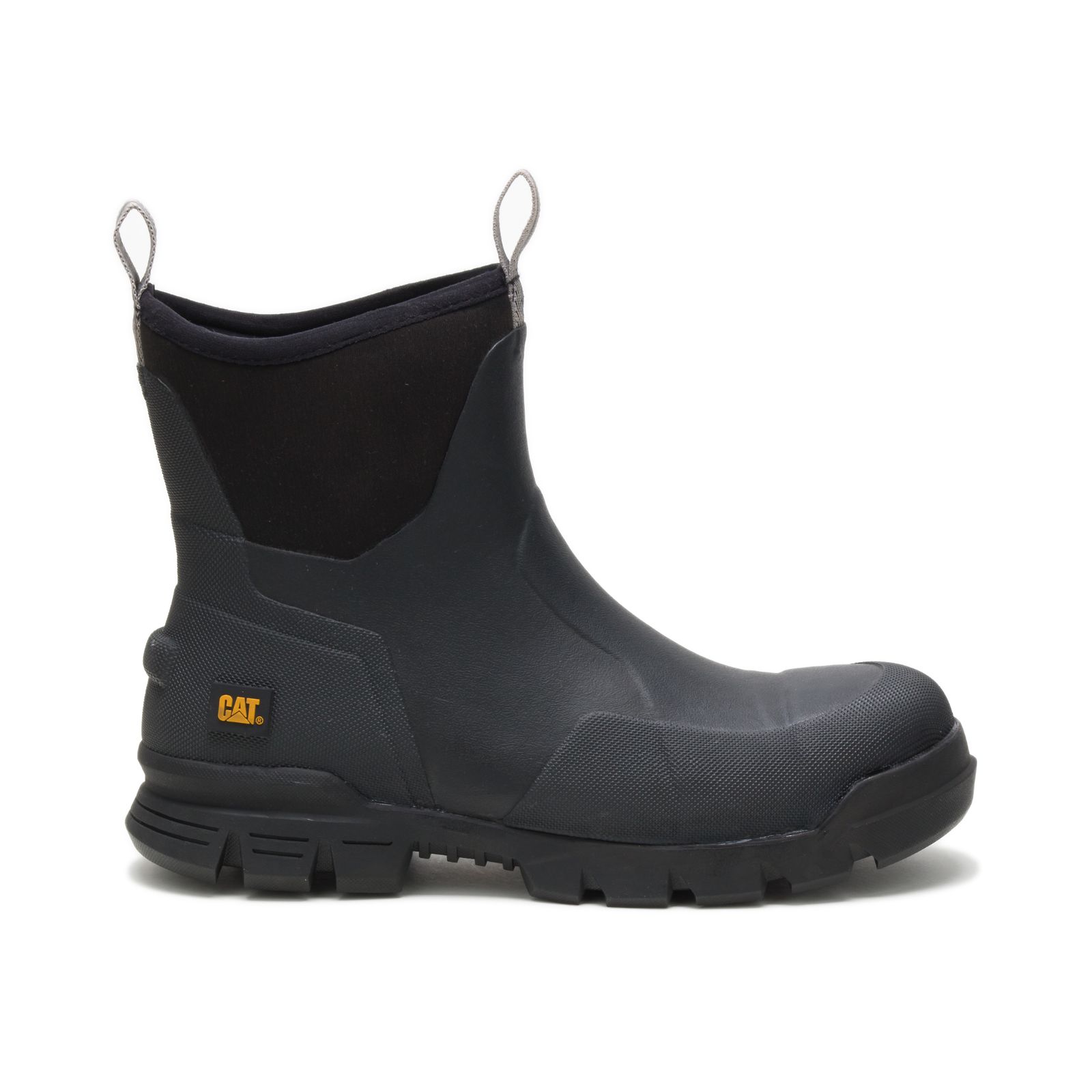 Men's Caterpillar Stormers 6" Rubber Boots Black Ireland SBLD98351